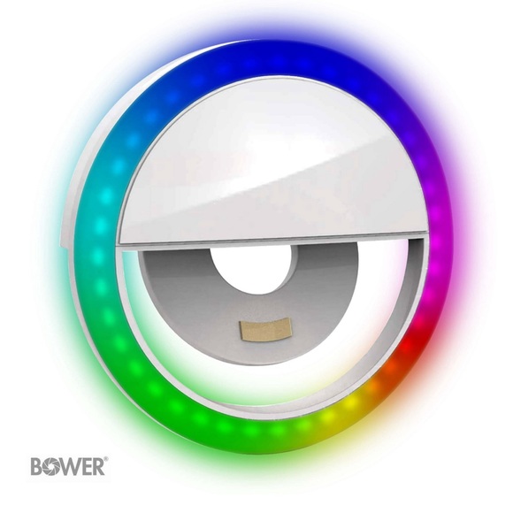Bower RGB Phone Clip LED Light for Selfies, Makeup Apply, and More; White - Picture 2 of 8